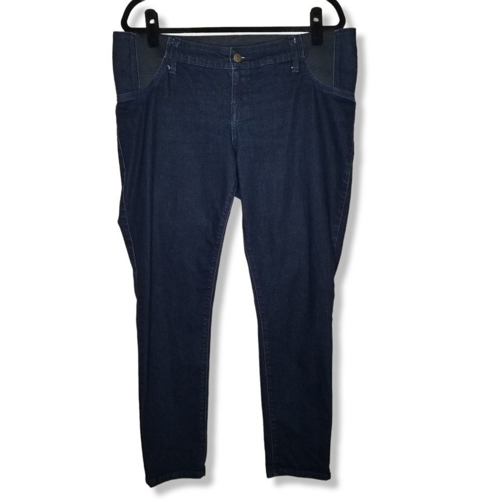❤️Isabel Maternity Size 12 Side Panel Pregnancy Jeans Skinny Stretch Dark Wash